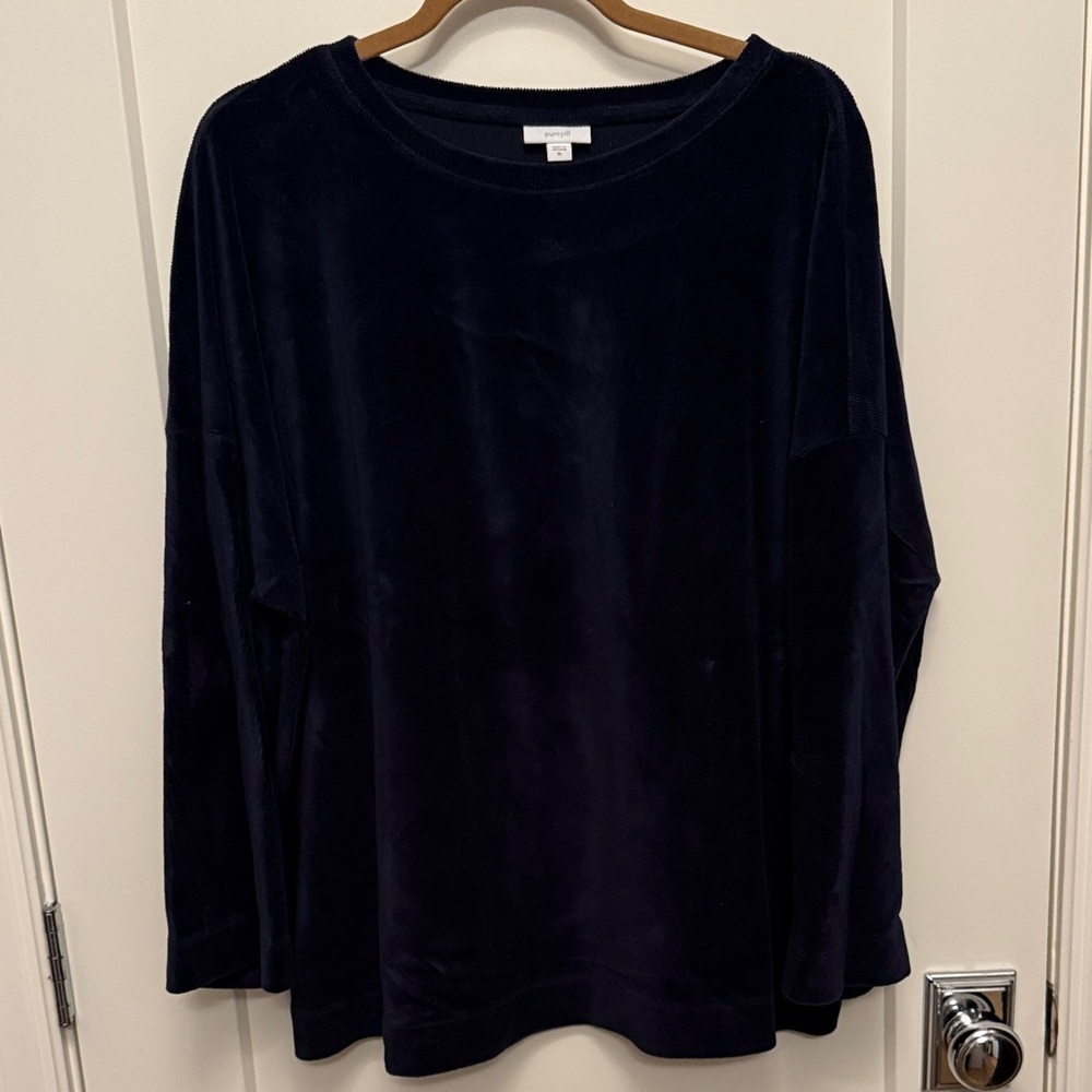 J Jill Women's Navy Blue Top